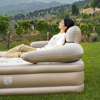 Matelas Pneumatique Auto-Gonflant Bestway 671DK avec Pompe Intégrée 203x152x43cm, Lit Gonflable Floqué pour École, Hôpital, Chambre et Parc