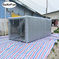 Tente de stationnement gonflable pliable pour voiture, abri gonflable pour voiture avec fenêtre transparente pour parking extérieur de villa ou cour