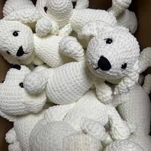Ganchillo a mano Perros blancos <span class=keywords><strong>Ojos</strong></span> de seguridad <span class=keywords><strong>y</strong></span> nariz <span class=keywords><strong>para</strong></span> bebé Amigurumi Hilo grueso Juguetes de animales <span class=keywords><strong>para</strong></span> niños - Product Image 6