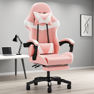 <span class=keywords><strong>Silla</strong></span> de juego de gravedad cero de cuero <span class=keywords><strong>rosa</strong></span> de alta calidad <span class=keywords><strong>Silla</strong></span> giratoria ergonómica con respaldo alto personalizada para jugadores - Product Image 1