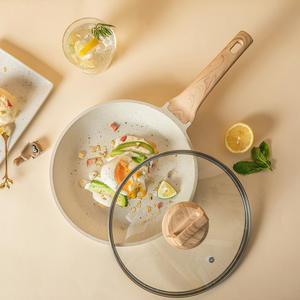 ชุดเครื่องครัวไมฟานสโตนเคลือบกันติด พร้อมฐานสแตนเลส 410 กระทะทอด หม้อซุปพร้อมฝาปิด ใช้ได้กับเตาแม่เหล็กไฟฟ้า - Product Image 3