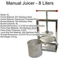 Presse manuelle en acier inoxydable pour fruits et vins, pour cidre de pomme, raisin, pressage de résidus, machine à presser les graines, les noix, le miel, pour la fabrication de bière artisanale