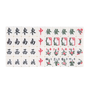 Juego de Mahjong para Tres Jugadores, 36 mm, 88 Piezas, con Cartas de Ancianos y Animales, Estilo Singapur Malasia - Product Image 2