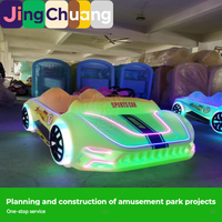 Nouvelle Voiture Tamponneuse Carrée pour Enfants et Deux Adultes, Véhicule d'Amusement Lumineux pour Marché Nocturne, Grand Équipement de Divertissement