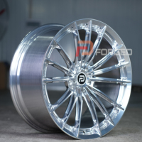 Jante en alliage forgé monobloc PJ Polished, concave profond, finition argent brossé, sur mesure pour voitures de luxe