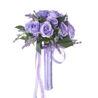 Fleurs artificielles modernes à tenir à la main pour mariage, décoration de fête nuptiale, bouquet simulé en polyester, plastique et mousse EVA, taille personnalisée