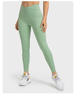 Nouveauté été, leggings de yoga taille haute pour filles sexy, vente en gros, vêtements de danse d'entraînement, taille élastique, uni, extensible dans les quatre sens - Product Image 1