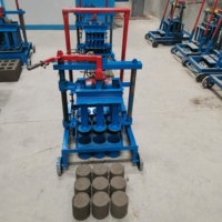 KM2-45 simple petit manuel portable mobile pondeuse d'oeufs bloc de ciment creux en béton machine de fabrication de briques