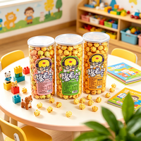 WangChuanWanJia Popcorn de maïs doux saveur caramel et crème 180g Sans graisses trans Collation instantanée pour fête Sachet de collations céréaliers