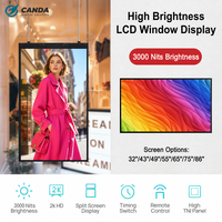 Hohe Helligkeit 2500 Nits 4K Ultra HD AG Blendfreier Hängender Bodenstehender Highlight-Fenster LCD-Bildschirm Digitale Beschilderung
