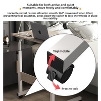 Bureau d'appoint relevable pour ordinateur portable, bureau paresseux pour lit, bureau mobile moderne et minimaliste en PVC