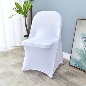 <span class=keywords><strong>Housse</strong></span> <span class=keywords><strong>de</strong></span> <span class=keywords><strong>chaise</strong></span> pliable en polyester blanche et noire, lavable en machine, extensible en spandex, pour événements <span class=keywords><strong>de</strong></span> <span class=keywords><strong>mariage</strong></span> et banquets, vente en gros - Product Image 1
