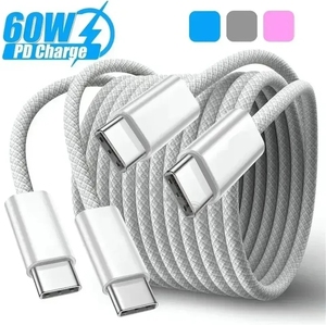 新品上市 60W Type-C 转 Type-C 480Mbps 数据传输快速充电 USB C 数据线，适用于 Type C 设备 - Product Image 1