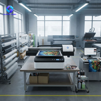 Impresora UV de Cama Plana 600 x 900 mm, Impresora UV LED de Escritorio con Cabezal de Impresión Epson XP600, Impresión Directa en Madera, Acrílico, Metal, PVC, Cuero