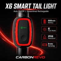 Feu arrière intelligent Carbonrevo avec capteur de freinage – Pièce de rechange de haute qualité, fonctionnement fluide, installation facile