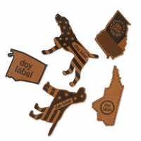 Patch en cuir gaufré Denim Prix d'usine Etiquette de chapeau en cuir PU personnalisée pour chaussures