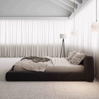 Cadre de lit en tissu personnalisable, nouveau design, taille King, meubles de chambre à coucher, lit double, lit queen size, lit moderne, lit d'hôtel, lit moelleux