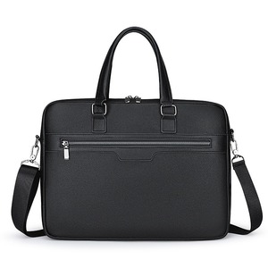 Sac pour ordinateur portable en cuir PU grande capacité, sacoche de voyage d'affaires, sacoche imperméable à bandoulière, compartiment pour ordinateur portable 14 pouces, sacoche en cuir pour homme - Product Image 4