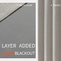Juego de 2 Paneles de Cortinas Blackout Modernas 100% Lino para Dormitorio, con Aislamiento Térmico y Ojales, de Arpillera para Oscurecer la Habitación, para Sala de Estar