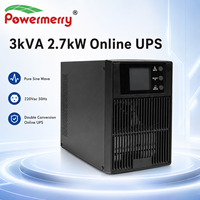 Onduleur en ligne à double conversion 3 kVA 2,7 kW monophasé 220 Vca 50 Hz à onde sinusoïdale pure avec transfert 0 ms pour la sauvegarde des serveurs en salle informatique (UE)