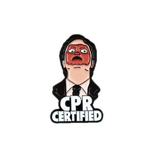 Épinglette en émail certifiée RCP, mème médical amusant, broche pour les professionnels de la santé, épinglette de revers pour infirmière, EMT, décoration de sac à dos, cadeau - Product Image 1