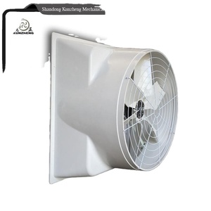 Ventilador de Fibra de Vidrio KUNZHENG KZ-1260 380V, Tipo de Extracción para Montaje en Pared, Carcasa Plateada de Acero Inoxidable con Rodamiento de <span class=keywords><strong>Bolas</strong></span> - Product Image 1