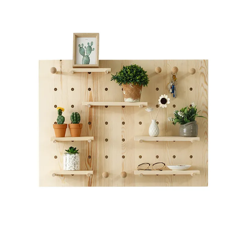 Estante de madera maciza para exhibición, estante de exhibición montado en la pared, estantes de ahorro de espacio, placas colgantes decorativas para el hogar