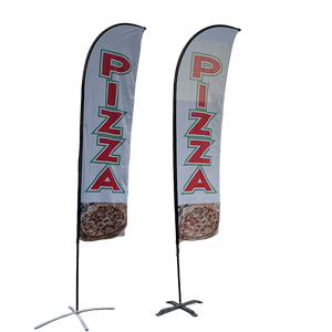 Entregado desde EE. UU. Bandera de plumas de <span class=keywords><strong>pizza</strong></span> Banderas de playa 60*240cm Tamaño M Blade Banners - Product Image 5