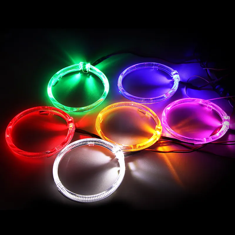 RGB LED COB عيون الملاك خاتم على شكل هالة 80 مللي متر 85 مللي متر 95 مللي متر 110 مللي متر ل سيارة نظام ذاتي الإضاءة