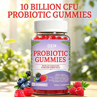 Gummies Probiotiques OEM Bacillus Coagulans 10 Milliards d'UFC Saveur Baies Mixtes 60 Gummies Complément Alimentaire