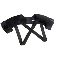 Attelle d'épaule double réglable en néoprène respirant avec sangle croisée pour hommes et femmes, soutien de compression pour soulagement des douleurs et blessures sportives