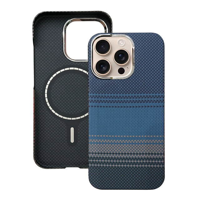 New Woven Texture Magnetic Case for IPhone14 15 16 Pro Max Samsung Galaxy S24 Oppo Aramid Carbon Fiber Kevlar Protective Cover