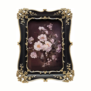 Baroque <strong>Ornate</strong> Vintage Resin <strong>Photo</strong> <strong>Frame</strong> 4x6 Inch Antique Gold/Green/Black Picture <strong>Frame</strong> Handmade Luxury Victorian Retro Style - Product Image 3