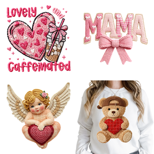 प्यारा वैलेंटिन fax yn माँ coquette कॉफी प्रेमी पर लोहे को धोने के लिए दबाने के लिए तैयार स्टिकर - Product Image 1