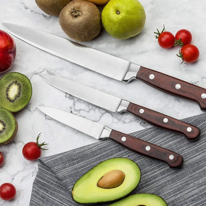 14 Pcs Red Triple Rivet Ergonomic Handle <b>Sharp</b> Anti‑Rust Chef <b>Knives</b> <b>Set</b> Stainless Steel Kitchen <b>Knife</b> <b>Set</b> with Wooden Block - Product Image 2