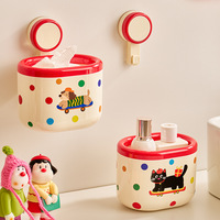 Boîte de rangement multifonction moderne étanche pour serviettes de visage, fixation par ventouse sans perçage, pour salle de bain, cuisine, salon, armoire
