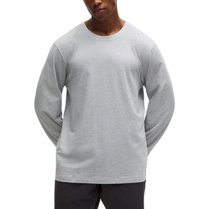 T-shirt a maniche lunghe da uomo personalizzabile con stampa logo, girocollo, vestibilità classica, all'ingrosso - Product Image 1
