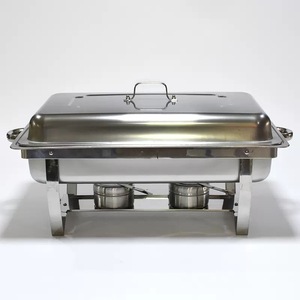 New Luxury Stainless Steel <b>Food</b> <b>Warmer</b> 7 Sets Alcohol Heating 9L Capacity 12 Hours Holding Commercial Hotel <b>Buffet</b> - Product Image 4
