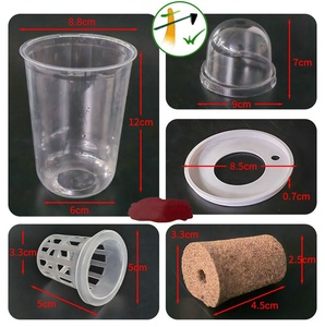 Vaso per Semina Idroponica, Piccolo Contenitore per Coltivazione di Fiori e Germogli, Vaso Trasparente con Cupola per Umidità - Product Image 4