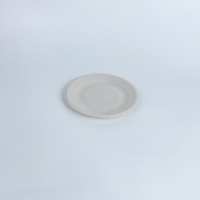 Assiette ronde blanche compostable à 3 compartiments de 9 pouces en bagasse de canne à sucre, écologique et biodégradable