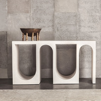 Console de couloir convertible en bois, style italien nordique minimaliste Wabi-Sabi, mobilier de luxe pour salon, villa, appartement
