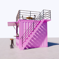 Conteneur en acier préfabriqué Mobile Popup minuscule de 10 pieds pour le magasin de restaurant ou la mini maison de conteneur de vente de stand de nourriture