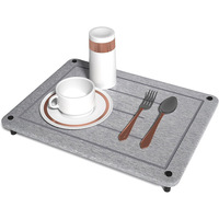 Tapis de drainage de cuisine, tapis rigide en terre de diatomée, plateau absorbant à séchage rapide pour lavabo, tapis de drainage pour assiettes de salle à manger