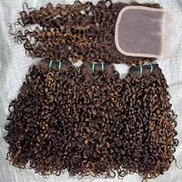 Extensions de cheveux vierges Remy bruts cambodgiens Double Drawn marron pour boucles Pixie, couleur 4/30, livraison rapide, qualité supérieure, fournisseur de cheveux