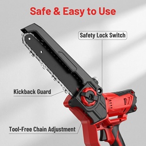 Scie à chaîne électrique de qualité DIY pour l'abattage en extérieur, alimentée par <span class=keywords><strong>batterie</strong></span> au lithium pour le travail du bois - Product Image 2