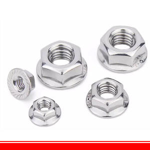 Mặt bích hạt 8 #-32 10 #-24 1/4-20 5/16-18 3/8-16 1/2-13 304 thép không gỉ răng cưa Hex Nut tất cả kim loại chèn hình lục giác mặt bích NUT - Product Image 5