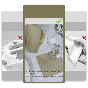 Rollo de servilleta de algodón desechable de tela blanca personalizada, posavasos impreso para uso doméstico o en avión para servicio de bebidas de bar - Product Image 2