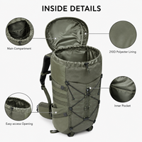 Sac à dos de randonnée robuste 25L, compact et fonctionnel, avec système de dos suspendu