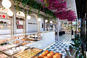 Minimalist Coffee Shop Restaurant Counter Dessert Shop Display Cabinet Custom <b>Sweet</b> Shop Fitting - Product Image 1