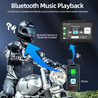 Nouvel écran tactile IPS portable pour moto JMC de 7 pouces avec CarPlay sans fil, Android Auto, Bluetooth, étanche, support magnétique détachable